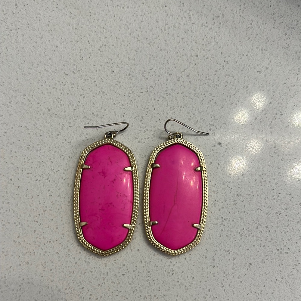 Pink and Gold Earrings
